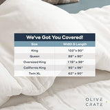 Olive + Crate Tencel Eucalyptus Cooling Duvet Cover Set - Hypoallergenic, Lyocell Tencel Duvet Cover - Soft, Temperature Regulating with Hidden Button Closure & Corner Ties - King Size [Spring Sage] Olive + Crate
