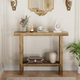 LIFECHOVY Farmhouse Wood Entryway Table Narrow Console Tables with Storage Behind The Couch Sofa, Entrance Side Table with Shelves for Hallway, Living Room, Foyer, Rustic LIFECHOVY