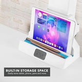 Mount-It! Electric Standing Desk Converter, Adjustable Tabletop Sit Stand Desk Riser with Single Monitor Mount for Monitors up to 32", Freestanding 28" Wide Platform Rises up to 20.75" White Mount-It!