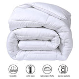 COHOME King Size Cooling Comforter, All-Season Quilted Down Alternative Duvet Insert, Luxury Hotel Breathable GentleSoft Comforter with Anti-Clump Tech & 8 Tab - Reversible - White 92 x 102 inches COHOME