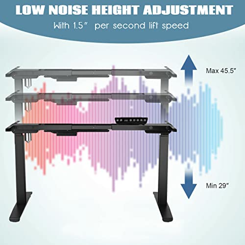 Tangkula Electric Standing Desk Frame, Height & Width Adjustable Motorized Sit Stand Desk Base, Ergonomic Single Motor Stand Up Workstation w/Memory Controller, Standing Desk Legs Tangkula