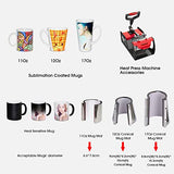 Heat Press, 8 in 1 Heat Press Machine 38x38cm/15x15 inch, 360° Swing Away Digital T Shirt Pressing Machine, Multifunction Heat Transfer Sublimation Combo for T Shirts Mugs Hat Plate Cap WoodArtSupply