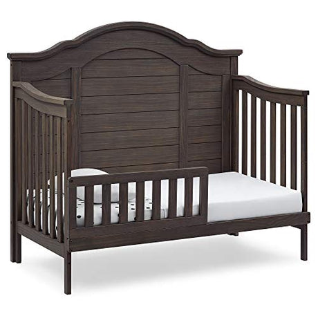 Delta Children Simmons Kids Asher 6-in-1 Convertible Crib with Toddler Rail, Rustic Grey Delta Children
