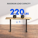 FlexiSpot E6 Solid Wood 3-Stage Dual Motor 55 x 24 Electric Standing Desk, Holds 220 lbs, Adjustable Height w/ Memory Presets, Butcher Block Rubberwood Desktop & Black Frame, Ships in 2 Boxes FLEXISPOT