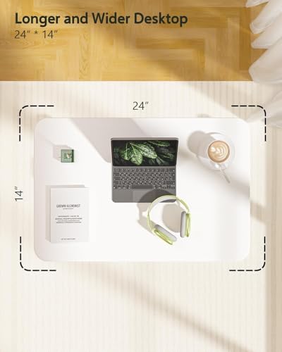 WALKINGDESK Height Adjustable Mobile Standing Desk with 360° Swivel Casters, 29"-45" Pneumatic Rolling Desk on Wheels, Perfect for Home Office, Bedroom, Living Room, White WALKINGDESK