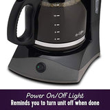Mr. Coffee Black Coffee Maker, 12 Cups, with Auto Pause and Glass Carafe, Perfect for Home and Office Use Mr. Coffee