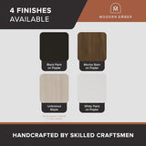 Modern Ember Sabine Wood Fireplace Mantel Surround Kit, Unfinished 56" x 42" Opening | 80" x 54" Overall | Minimal Modern Aesthetic; Includes Wooden Mantel Surround & Shelf Modern Ember