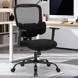 Ergonomic Office Chair, Ergonomic Desk Chair with Adjustable Height, Lumbar Support, High Back Mesh Support with Adjustable Armrests, Task Chairs for Home Office Computer-350LBS ZLHECTO