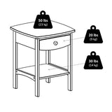 Winsome Wood Claire Accent Table, White Winsome