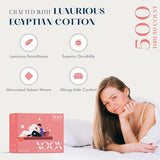 XOOX Linen Full Sheet Sets Cotton - 500 Thread Count 100% Cotton Full Sheets, 4 PC (Blush), Luxury Soft, Breathable, Cooling, Extra Large 16" Deep Pocket Sateen Bedsheet for Dorm Rooms XOOX Linen
