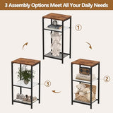 Heybly Small Side Table, 29.1" Tall End Table with Adjustable Shelf, Telephone Table, Nightstand, Accent Table Stand, Small Entryway Table, Bedroom,Living Room, Office,Bathroom, Rustic Brown,HET003SR1 Heybly