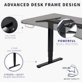 VIVO Electric 63 x 32 in Dual Motor Standing Desk, Memory Height Adjustment, 2B Series, Light Wood Top White Frame, DESK-KIT-2W1C VIVO