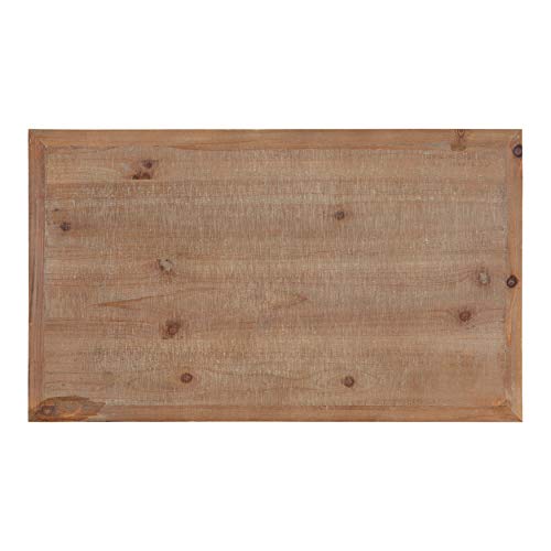Kate and Laurel Wyldwood Rustic French Solid Wood Side Table, 24" x 14" x 12.75", White and Rustic Brown, Chic Farmhouse Inspiration, Natural Wood Top Kate and Laurel