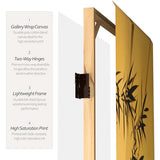Red Lantern 3 ft. Short Double Sided Bamboo Tree Canvas Room Divider 4 Panel Freestanding Folding Privacy Screen Partition and Separator for Modern and Contemporary Bedroom Home Office Studio Dorm Red Lantern