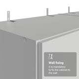 Madesa 6 Doors Storage Cabinet with Ample Shelves Space 94 Inch Utility Armoire Closet Entryway and Bedroom Organization Unit (White) Madesa