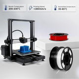 PLA+3D Printer Filament 1.75mm Bundle, Individually Vacuum Packed, Multicolor Dimensional Accuracy +/- 0.02mm, 0.25kg per Spool, 16 Pack, 4kg Total
