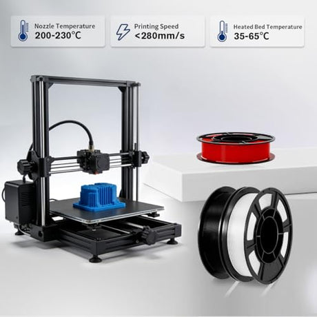 PLA+3D Printer Filament 1.75mm Bundle, Individually Vacuum Packed, Multicolor Dimensional Accuracy +/- 0.02mm, 0.25kg per Spool, 16 Pack, 4kg Total KALIDORA