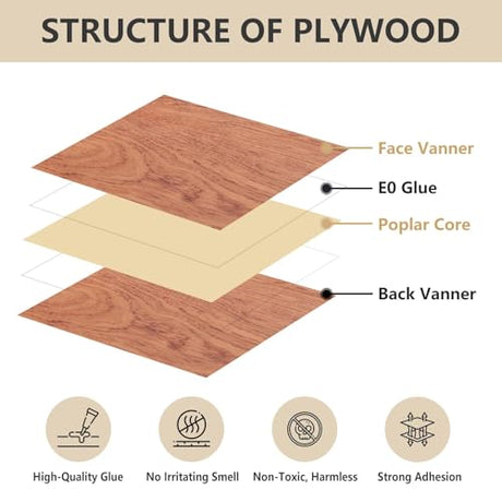 Creatorally 10 Pack Rosewood Plywood Sheets, 16.5"x11.7"x1/8" Unfinished Wood Blanks, Ideal for Laser Cutting, Engraving, DIY Crafts, Wood Burning, Sign Making & Home Decor Creatorally