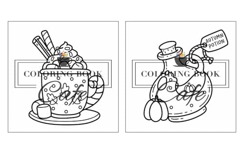 Cozy Autumn: Cute and Cozy Coloring Book for Adults & Teens Featuring Easy and Bold Autumn Designs (Bold and Easy Coloring Books) Majosta