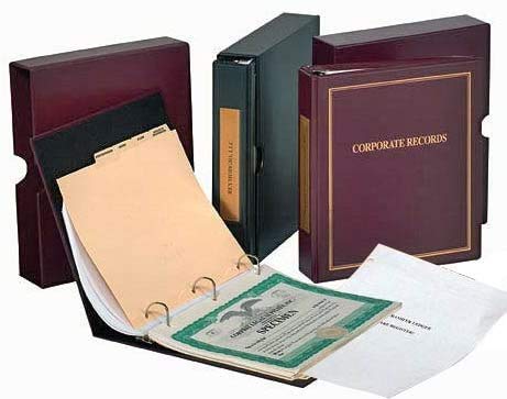 Corporate kit ThriftKit Combo (Corporation): Binder, Slipcase, Stock Certificates, Index Tabs- Black Binder CorpKit Legal Supplies