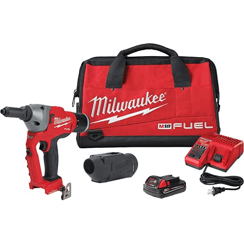 Milwaukee M18 FUEL 1/4" Cordless Blind Rivet Tool ONE-KEY Kit - WoodArtSupply