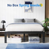 Avenco Metal Platform Bed Frame King Size 14 Inch – Noise Free Quiet Design, Heavy Duty Steel Support, Under Bed Storage, Easy Assembly, No Box Spring Needed Avenco