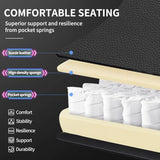 Gaming Chairs for Adults Tall and Kids，Lumbar Support,LED Lights，High Back Reclining Computer Chair with Headrest (Black+White) OHFILA