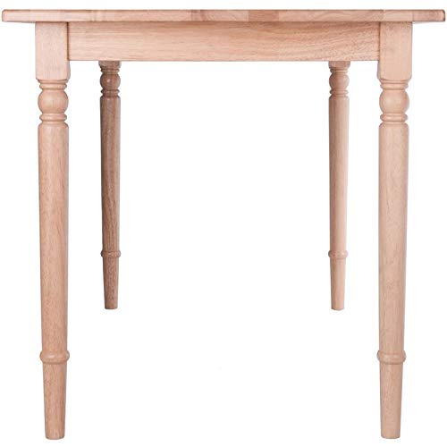 Pemberly Row Transitional Solid Wood Dining Table in Natural - WoodArtSupply