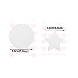 JEWEDECO 40 Pcs Sublimation Blanks Scented Hanging Blanks Blanks Car Sublimation Air Freshener Blanks White Felt JEWEDECO