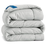 Bedsure Comforter Duvet Insert - Quilted Comforters Twin Size, All Season Duvet, GentleSoft Down Alternative Bedding, with 8 Tabs, Gifts for Women/Men, Light Grey, Twin 88 x 68 Inches Bedsure