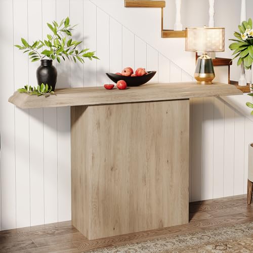 Tribesigns 41" Farmhouse Console Table, Simple Hallway Table, Wood Sofa Table for Living Room, Entryway, Oak Tribesigns