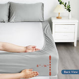 Magik & Kover Twin Mattress Protector Waterproof Cover 2 Pack, Waterproof Bed Twin Fitted Sheet Only, Machine Washable Deep Pocket Single Size Mattress Cover for Kids with Elastic Rubber Band, Grey Magik & Kover