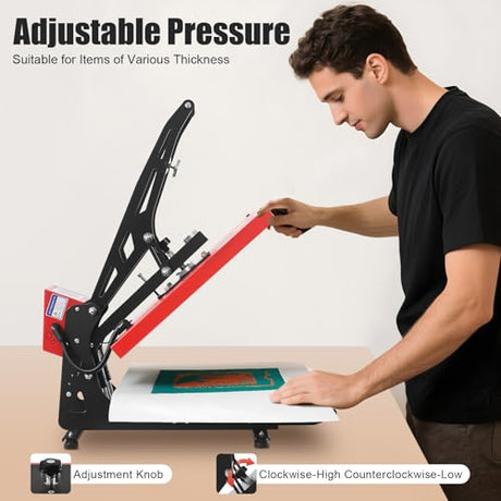 16 “x 20” inch Clamshell auto Open Heat Press Flip top Slide Out Base t-Shirt Heat Press for t-Shirts, Mugs, hat Panels, Hats Usoraszkt
