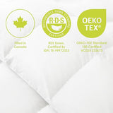Canadian Down & Feather Co. - Regular Weight Hutterite White Down Duvet King Size - 400 TC Shell 100% Cotton - Made in Canada Canadian Down & Feather Company