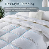 WhatsBedding Twin Comforter,Filled with Feather and Down, White Duvet Insert - Luxurious Hotel Collection Bed Blanket Comforter - 100% Cotton Shell -Twin Size 64x88 Inch WhatsBedding