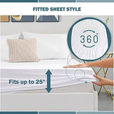 2 Pack King Waterproof Mattress Protector Deep Pocket Mattress Cover, Soft Breathable Mattress Pad, Fitted Noiseless Waterproof Bed Cover Stretch to 25" UNILIBRA