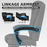 Office Chair, Big and Tall Fabric Gaming Chair with Footrest, Executive Comfortable Computer Desk Chairs, 360° Swivel Base & Height Adjustable Executive Chairs for Adults, Gamer Chair & Silla Gamer SITMOD