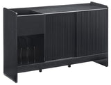 Crosley Furniture Arden Mid Century Record Storage Console Turntable Stand, Vinyl Storage Up to 315 Records, Black Crosley Furniture
