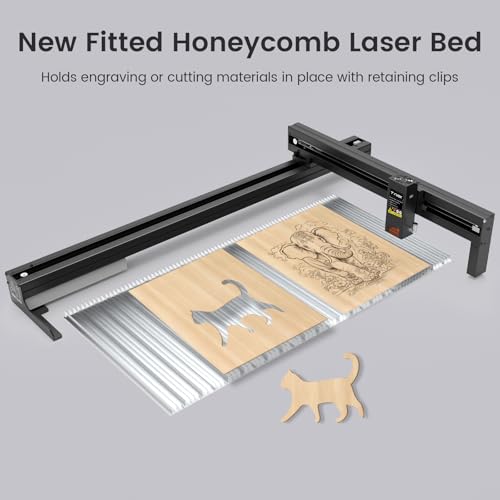 Tyvok Honeycomb Laser Bed 400×400mm/400×300mm (15.75×15.75"/15.75×11.81") for Laser Engraver & Cutter, Wide Fit, Aluminum, Fast Heat & Smoke Dissipation, Desktop Protection Tyvok