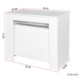 CWKISS Extendable Console Table with Extension Leaves Holder, Mid Century Modern Expandable Dining Table 20" to 118" Transformer Table for Living Room, Farmhouse & Space-Saving Furniture (White) CWKISS