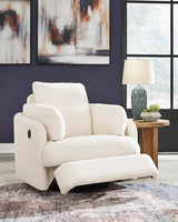 Signature Design by Ashley Modmax Coastal Press-Back Swivel Glider Rocker Recliner with Machine Washable Cover, Hidden Storage Compartments and 2 Bolster Pillows, Beige Signature Design by Ashley