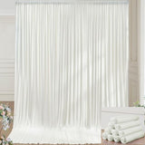50×14ft Wrinkle Free Ivory Backdrop Curtain, Soft Silky Easy to Drape Cream Wedding Drapes for Backdrop, 10 Panels 5×14ft Photo Backdrop Curtains for Parties Birthday Photography Background Cloth NSSONBEN
