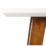 Madison Park Parker Console Tables-Solid Wood, Two-Tone Finish with Lower Storage Shelf Modern Mid-Century Accent Living Room Furniture, Medium, Off-White/Pecan Madison Park