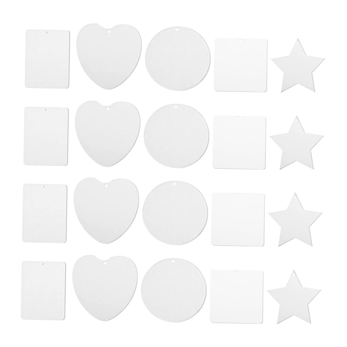 JEWEDECO 40 Pcs Sublimation Blanks Scented Hanging Blanks Blanks Car Sublimation Air Freshener Blanks White Felt JEWEDECO