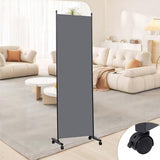 Room Divider 1 Panel Room Dividers/Wheels, Fabric Room Divider Panel for Office Room Partitions and Dividers, Portable Partition Wall Divider for Room Separation, Freestanding Privacy Screen Indoor HOMSCREENER