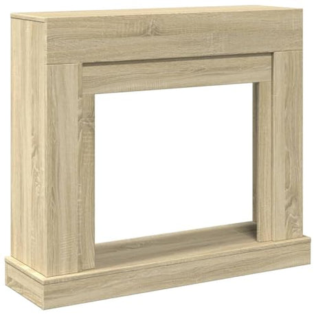 vidaXL - Electric Fireplace Surround Mantle Sonoma Oak - Engineered Wood - 100x30x87.5 cm - Decorative for Living Room/Bedroom vidaXL