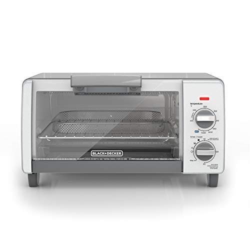 BLACK+DECKER Crisp N Bake Air Fry 4-Slice Toaster Oven, Gray, TO1785SG BLACK+DECKER