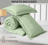King Comforter Set 3 Piece Sage Green by Utopia Bedding, Comforters King Size, Bedding Comforters Sets, Down Alternative Soft Bed Set, 1 Comforter (90 x 102 inches) 2 Pillow Shams (20 x 36 inches) Utopia Bedding