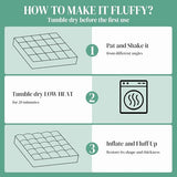 HOMBYS Extra Thick Fitted Futon Mattress Cover Full Size with Anti-Slip Elastic, Plush Down-Alternative Filling for Enhanced Comfort, 100% Polyester Futon Topper, Grey, Cover Only HOMBYS