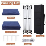 COBIZI 10x20 Pop Up Canopy with Sidewalls,Waterproof & UV50+,Tents for Parties,Outdoor Gazebo for Backyard,Suitable for Weddings, Events,and Markets,Vending (Dark Blue) COBIZI